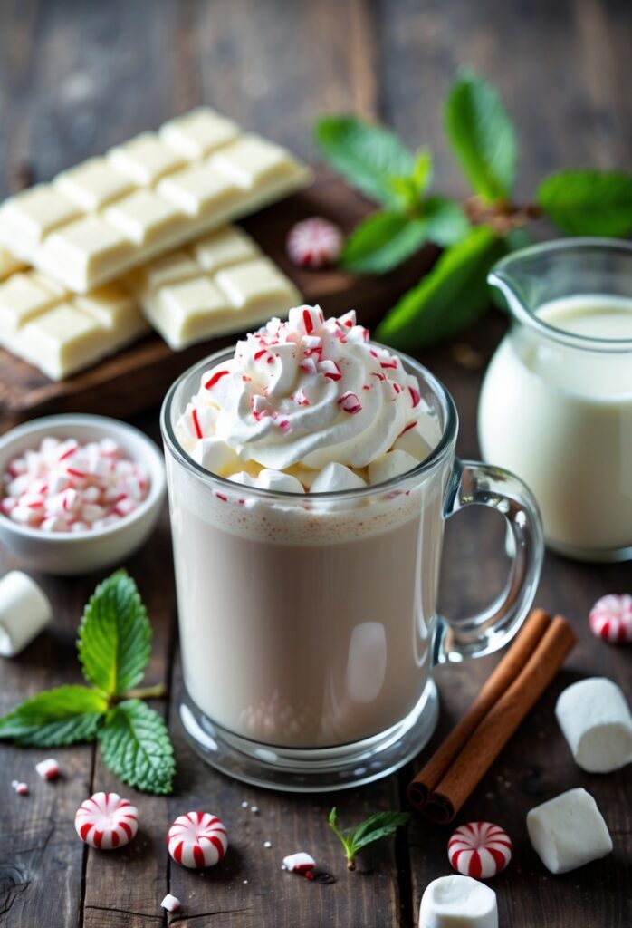 Peppermint White Hot Chocolate Recipe - Drinks Mix