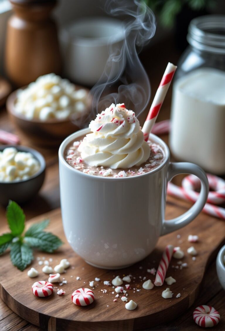 Peppermint White Hot Chocolate Recipe - Drinks Mix