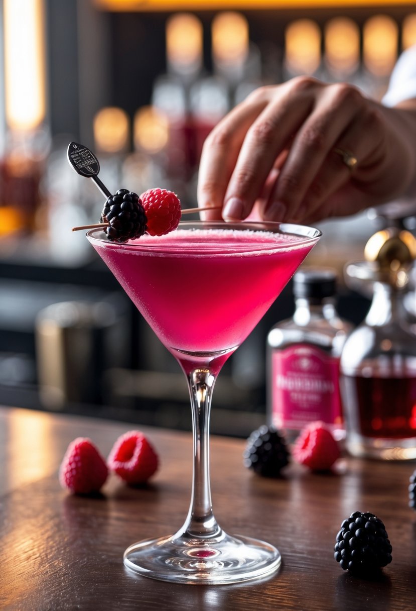 A French Martini cocktail in a martini glass
