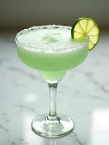 frozen margarita in a margarita glass