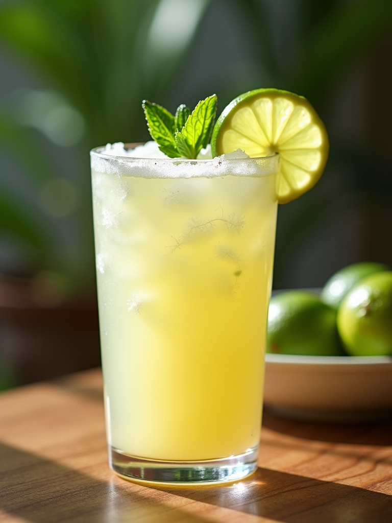 frozen margarita in a margarita glass